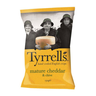 TYRRELL'S ΠΑΤΑΤΑΚΙΑ MATURE CHEDDAR- CHIVES 150GR