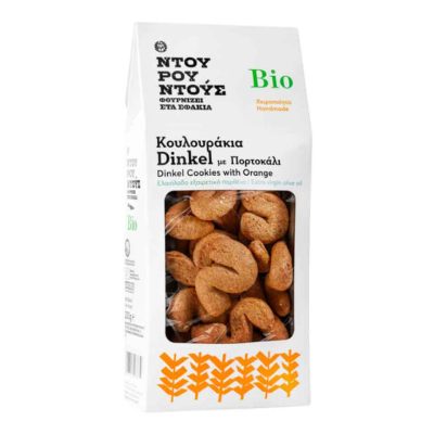 ΝΤΟΥΡΟΥΝΤΟΥΣ ΚΟΥΛΟΥΡΑΚΙΑ DINKEL ΜΕ ΠΟΡΤΟΚΑΛΙ 200GR