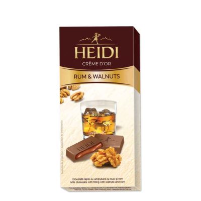 HEIDI ΣΟΚΟΛΑΤΑ ΜΕ ΡΟΥΜΙ & ΚΑΡΥΔΙΑ 90GR