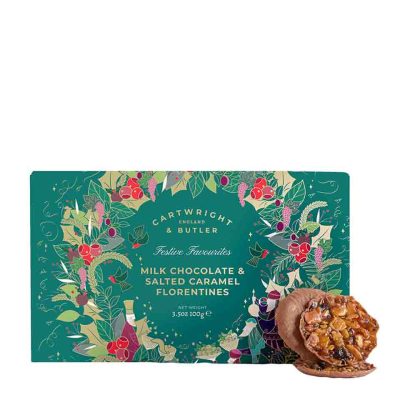 C&B MILK CHOCOLATE & SALTED CARAMEL FLORENTINES 100GR