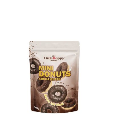 LITTLE HAPPY MINI DONUTS COCOA GLAZE 200GR