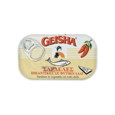 GEISHA ΣΑΡΔΕΛΕΣ ΠΙΚΑΝΤΙΚΕΣ ΣΕ ΛΑΔΙ 125GR