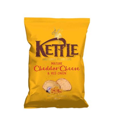 KETTLE ΤΣΙΠΣ CHEDDAR & RED ONION 130GR