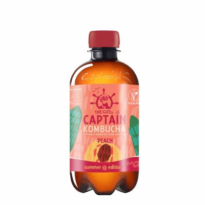 CAPTAIN ΑΝΘΡΑΚΟΥΧΟ ΠΟΤΟ KOMBUCHA ΡΟΔΑΚΙΝΟ 400ML