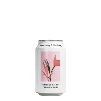 SOMETHING & NOTHING HIBISCUS & ROSE PREMIUM SODA 330ML