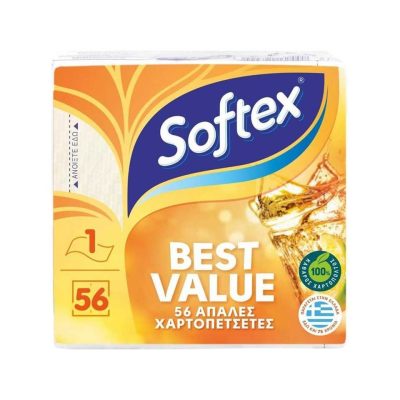 SOFTEX ΧΑΡΤΟΠΕΤΣΕΤΕΣ ΛΕΥΚΕΣ 56ΦΥΛΛΑ