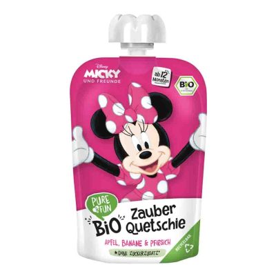 BIO ΠΟΥΡΕΣ ΜΗΛΟ-ΜΠΑΝΑΝΑ-ΡΟΔΑΚΙΝΟ MINNIE 100GR