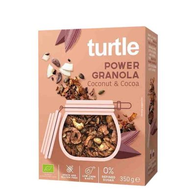 TURTLE ΓΚΡΑΝΟΛΑ ΚΑΡΥΔΑ- ΚΑΚΑΟ 350GR
