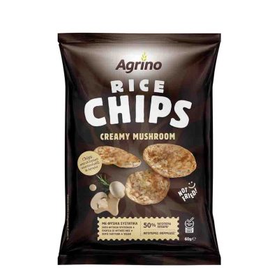 AGRINO RICE CHIPS MUSHROOMS 60GR