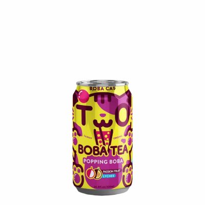 POPPING BOBA BUBBLE TEA PASSION FRUIT & LYCHEE 320ML