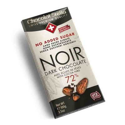 STELLA BERNRAIN BITTER ΣΟΚΟΛΑΤΑ 72% NIBS KAKAO NO ADDED SUGAR 100GR