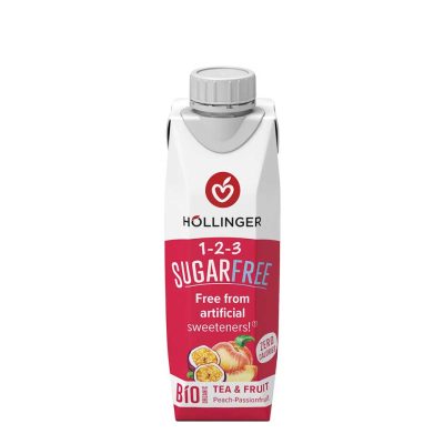 HOLLINGER ICE TEA ΡΟΔΑΚΙΝΟ & PASSION FRUIT Χ/Ζ ΒΙΟ 330ML