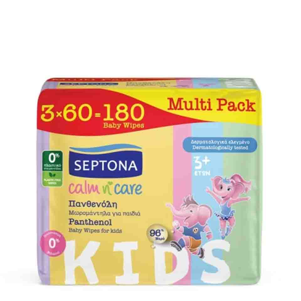 SEPTONA ΜΩΡΟΜΑΝΤΗΛΑ CALM N' CARE ΠΑΝΘΕΝΟΛΗ 3Χ60ΤΕΜ