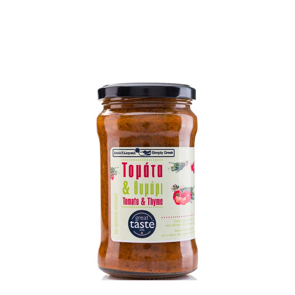SIMPLY GREEK ΣΑΛΤΣΑ ΤΟΜΑΤΑ- ΘΥΜΑΡΙ 280GR