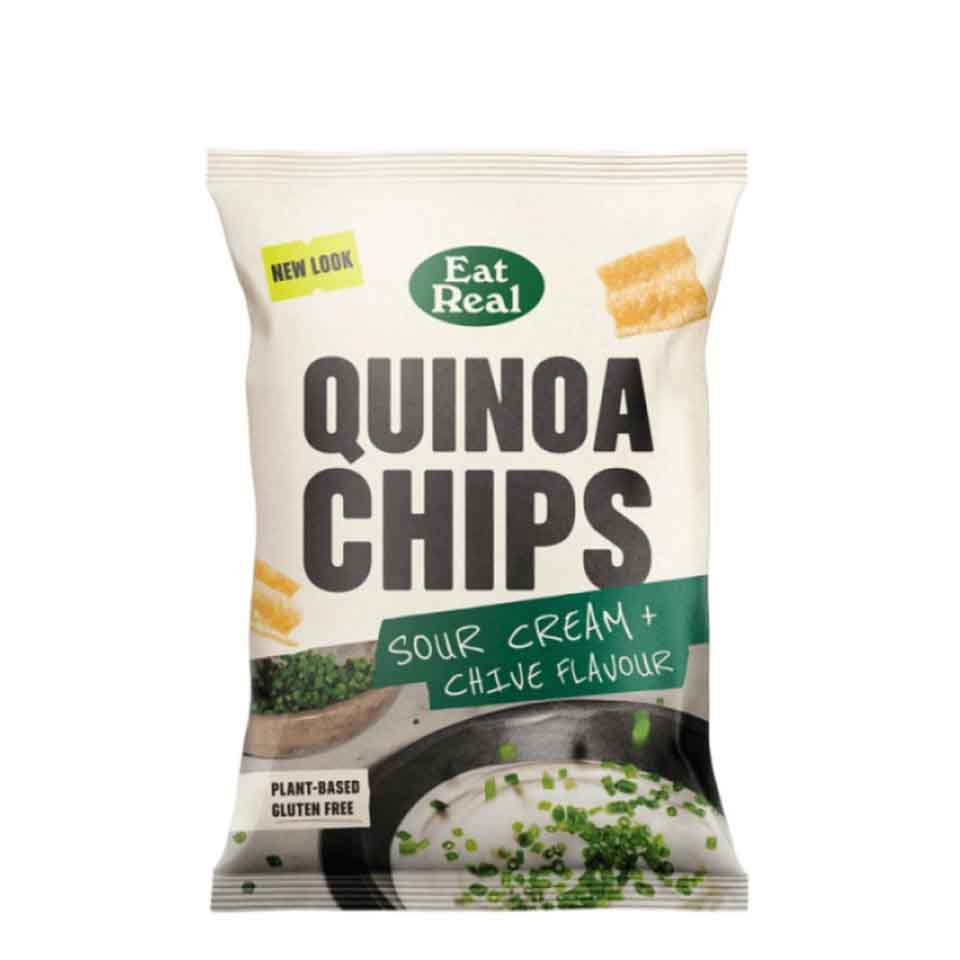 EAT REAL ΤΣΙΠΣ ΚΙΝΟΑΣ SOUR CREAM& CHIVES 90GR