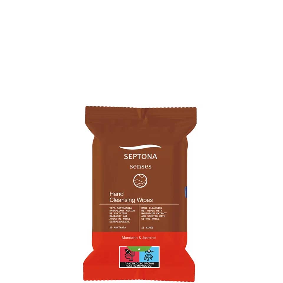SEPTONA SENSES HAND WIPES MANDARIN 15ΤΕΜ