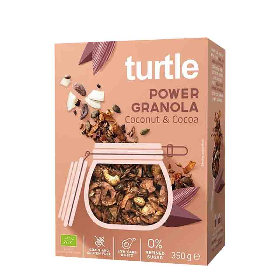 TURTLE ΓΚΡΑΝΟΛΑ ΚΑΡΥΔΑ- ΚΑΚΑΟ 350GR