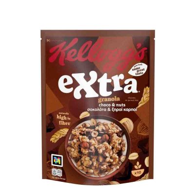 KELLOGG'S EXTRA ΔΗΜ. ΣΟΚΟΛΑΤΑ&ΞΗΡΟΥΣ ΚΑΡΠΟΥΣ 450GR