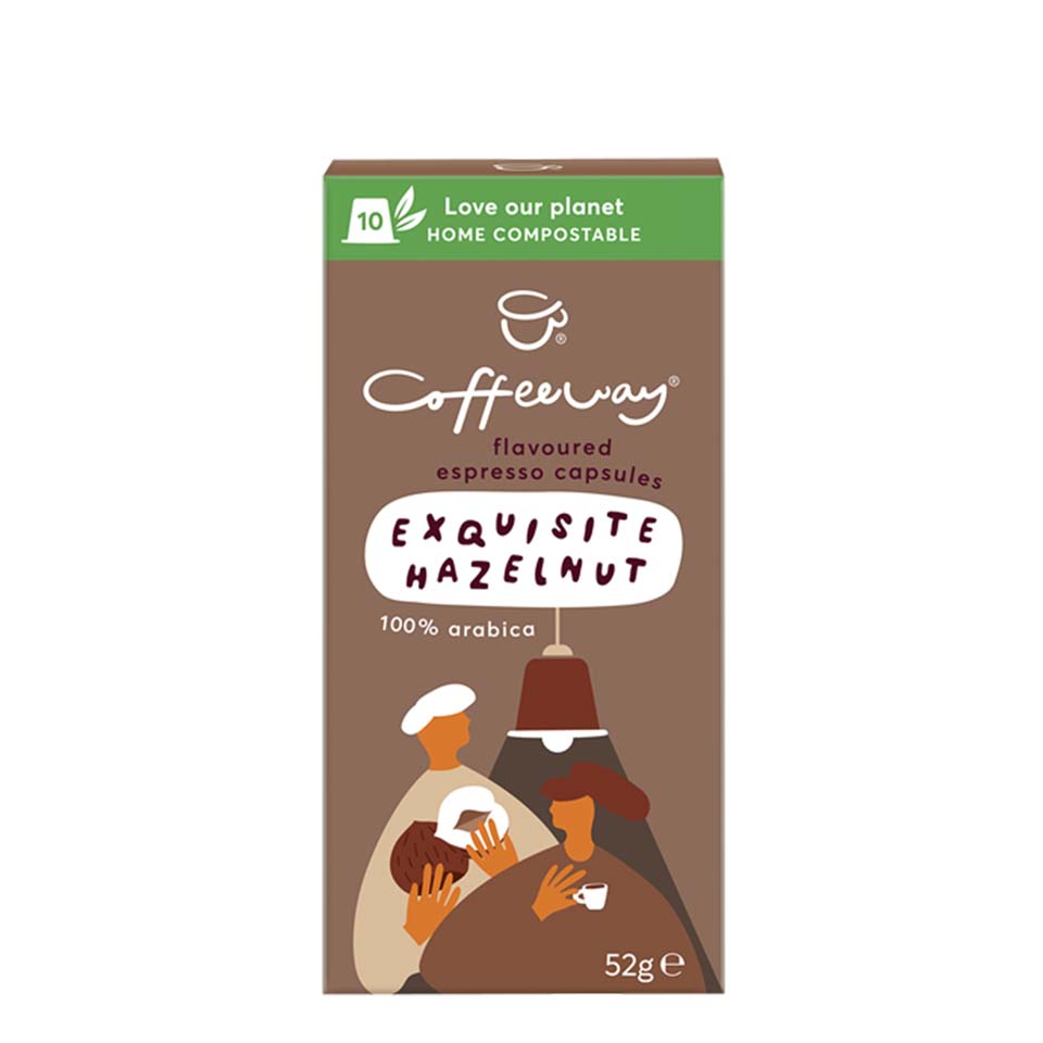 COFFEEWAY ΚΑΨΟΥΛΕΣ ESPRESSO HAZELNUT 10ΤΕΜ