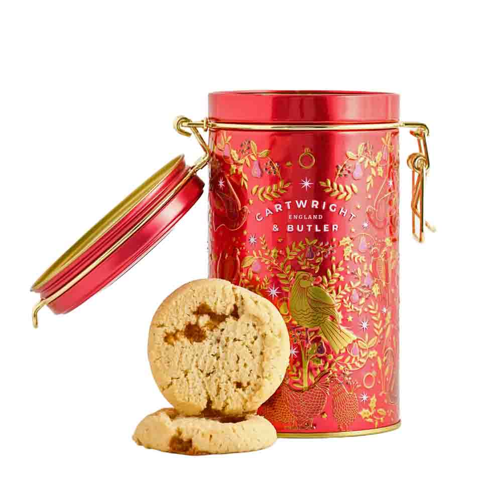 C&B 12 DAYS OF CHRISTMAS SALTED CARAMEL BISCUITS IN TIN 200GR