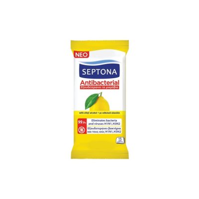 SEPTONA ΜΑΝΤΗΛΙΑ REFRESH ΛΕΜΟΝΙ 15ΤΕΜ